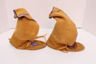 Vintage Cree Leather Beaded High Top Moccasins Boots Native American 10  -