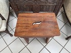 Antique Vintage Hand Carved Elm Bench Stool Footstool Plant Stand