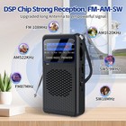 Am Fm Sw 3 Band Pocket Radio  Portable Battery Operated Shortwave Radio  Back Cl