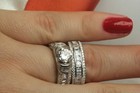 2 68 Ct Cz 925 Sterling Silver 925 Engagement Ring Wedding Ring Set 8gm