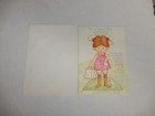 Vintage Ambassador Sweet Girl Birthday Greeting Card Stacy Paper Doll