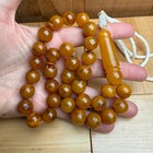 Handmade Antiq Amber Misbaha Tasbih Islamic Prayer Beads 13mm 47 5g