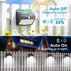 6 Packs Solar Outdoor Lights Motion Sensor Solar Security Lights Waterproof Wi