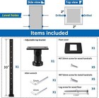 Level Drilled Cable Railing Post 36 x2 x2  post Body 33   Stainless Steel Black
