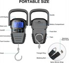 Digital Hanging Fish Scale With Lcd  Hook   Tape  110lb 50kg  2 Aaa Batteries