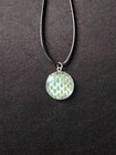 Brand New Handmade Snake Shed Skin Jewelry Green Necklace Circle Black Cord