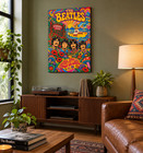 Original Design Beatles Fine Art Canvas  12 X 18 In  Ez To Hang  Love Love Love