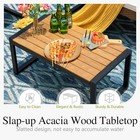 4 Pcs Outdoor Wicker Patio Furniture Set Rattan Sectional Conversation Sofa Set