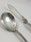 Oneida Extraplate Roxbury Coin Silver 1906 Sugar Spoon   Master Butter Knife