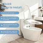 Qqu Elongated Heated Bidet Toilet Seat Warm Water Dryer Front Rear Wash