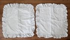 Vintage Ralph Lauren White Blue Stripe Striped Pair Euro Pillow Shams
