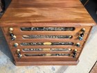 Antique Clarks Mile End Cabinet 5 Drawers Spool Cotton Thread Cabinet Freepickup
