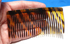 Vintage Hair Comb Faux Tortoise Shell Rhinestone