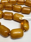 Big Antique Amber Catalin Bakelite Worry Beads Cloudy Butterscotch Barrels 110gr