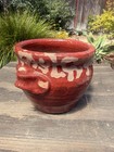 Share Rare Pottery Barn Tuscany Decor Ceramic Jar Vase Pot Handled Jug Red