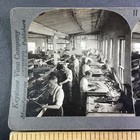 Massachusetts Leather Shoe Factory Stereoview Antique C1910s Y8453