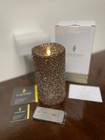 1 New Luminara Mocha Real Flame Effect Flameless Candle 7  Glitter Remote Brown