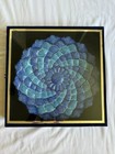 Vintage Persian Hand Painted Mandala Meenakari Plate Middle Eastern Folk Art