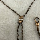 Vintage Gold Filled Watch Chain Gold Tone Fancy Slider Long 48   