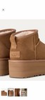 Ugg Classic Ultra Mini Platform Brown Suede Shearling Lined Ankle Boots 7