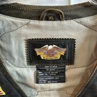 Vintage Harley Davidson Distressed Leather Mens Biker Vest Size Xl With Patches