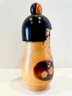 Artist Signed Japanese Vintage Wood Kokeshi Doll Lovely Carved Cherry Blossoms  