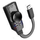 Black Usb Sound Card With 3 5mm Audio Plug For Windows 7  8  9  10  Xp  Vista