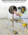 Heavy Duty 10 Outlet Power Strip Usb Surge Protector 15ft Cord Metal Mount