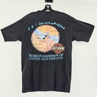 Harley-davidson Abu Dhabi Crewneck T-shirt Large Vtg Vintage Riding Cruising 