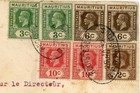 Mauritius Sg  225 pair  228 pair  230 pair  224-port Louis-registered G p o-25 j