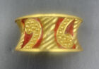 Bombay Company Red   Gold Napkin Ring Holders Christmas Holiday- Set Of 4
