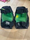 Pro-designed Skateboard Knee Pads L xl Extra Pad Custom Black Denim White Caps