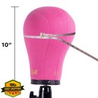 Gex 20  Canvas Cork Wig Block Mannequin Head With C Clamp Stand Rosy