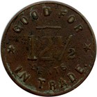 Ocker  Texas Tx John Hruska Ghost Town Saloon Good For 12   Cents Trade Token