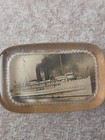1906 S s  Yale Steamship Glass Paperweight Vintage Antique 