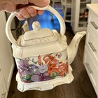 Vintage Crown Dorset Staffordshire English Floral Carriage Teapot Mint