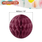 10pcs 10   Crasp Paper Pompom For Decoration  Burgundy