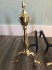 Adiron Puritan Brass And Iron Vintage Matching Pair Federal Style 16  Fireplace