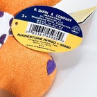 Vtg Dakin Dream Pet Rhinestone Rhino Hippo Plush Tags Stuffed Orange Remake Hard