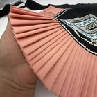 Vintage Seminole Native American Handmade Patchwork Apron Peach Blue Black