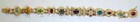 Oval Cut Simulated Multi Gemstone Tennis Bracelet Yellow Gold Plated Silver 925
