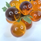 Vintage Mcm Lucite Acrylic Grapes Cluster Mid Century Modern Mcm Amber 9 