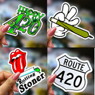 50 Weed Sticker Pack     Skater Graffiti Cannabis Decals For Laptop  Skate Deck