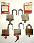 Vintage Master Lock Co  No  19  19 Padlock Lot Of 5 Used   New Nos 2 Keyed Alike