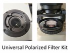 Custom Fit Microscope Linear Polarizer Filter Kit - 98  Extinction Ratio
