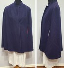 Vintage 1940s Nurse Uniform Dress   Blue Wool Cape Wwii Civilian  b-43  W-34  