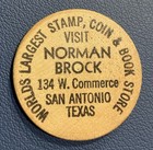 Vintage Wooden Nickel -    coin And Book Store   