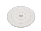 5 In  Flat Suction Sink Stopper In White  Corrosion Resistant  Easy Installation