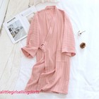 Japanese Women Kimono Yukata Pajamas Men Bathrobe Robe Gown Sleepwear Nightwear