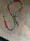 Sterling Silver Green Turquoise Coral Necklace 40 Inch